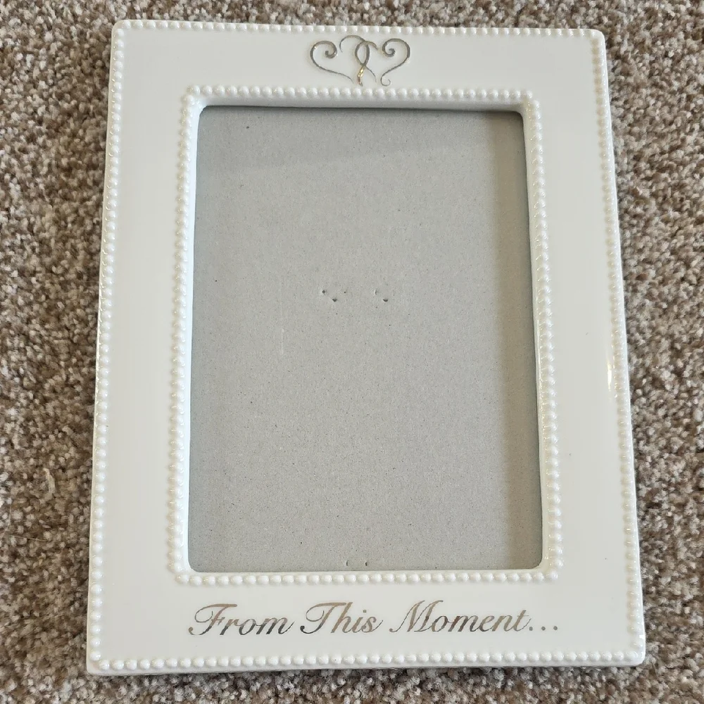 Wedding Picture Frame 5x7 Tabletop Photo Frame - Ceramic